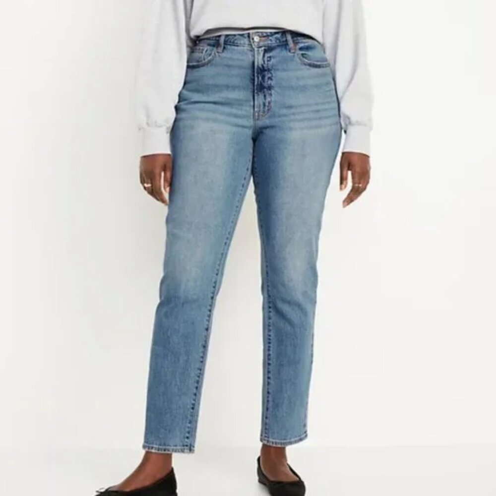 Old Navy Curvy High-Waisted OG Straight Ankle Jeans Size 10 Tall